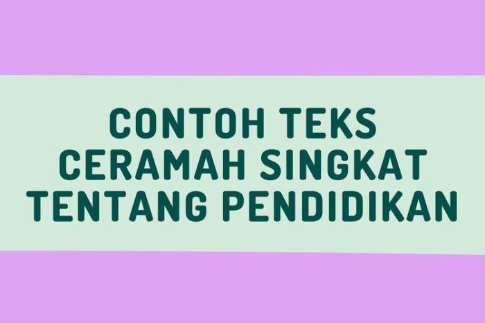 ceramah singkat bahasa inggris