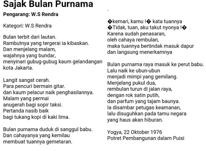 puisi tentang bulan di malam hari