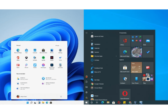 perbedaan windows 10 dan 11 terbaru