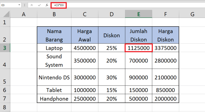 cara menghitung diskon 15 persen terbaru