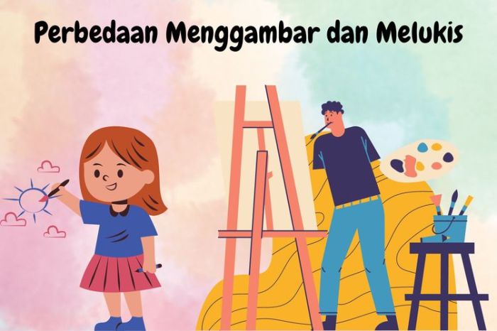 beda melukis dan menggambar