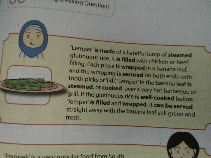 Lemper is made of a handful lump of steamed