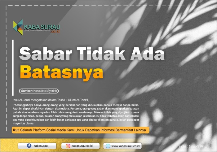 sabar itu tidak ada batasnya terbaru