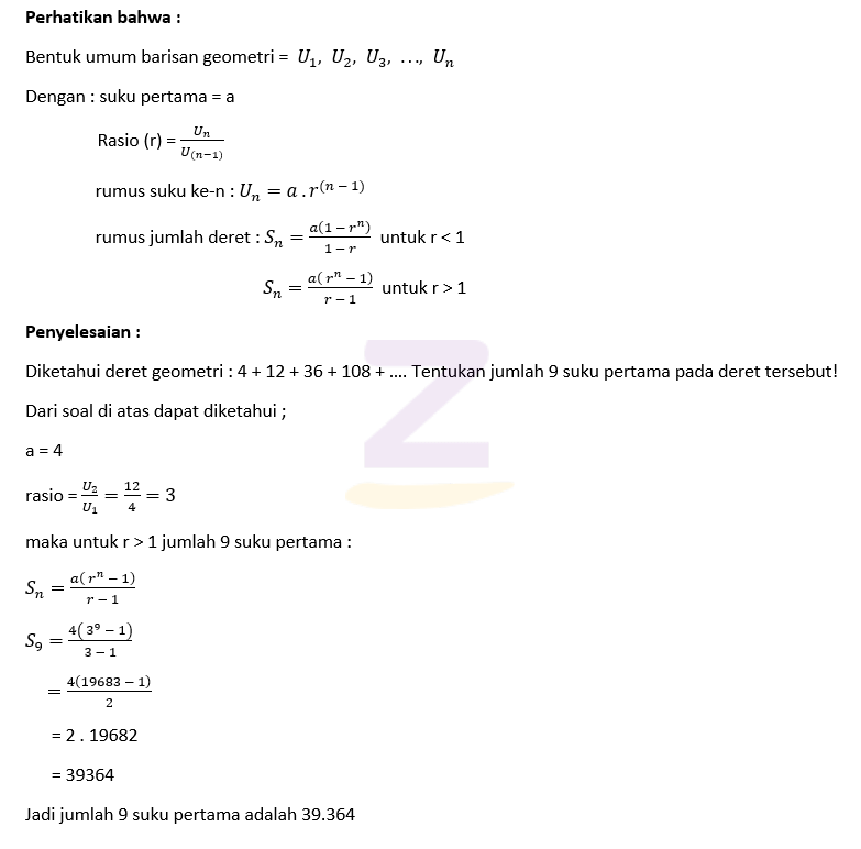 banyak suku pada deret 3 6 9 108 adalah