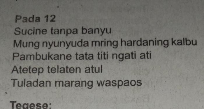 serat wedhatama pupuh gambuh terbaru