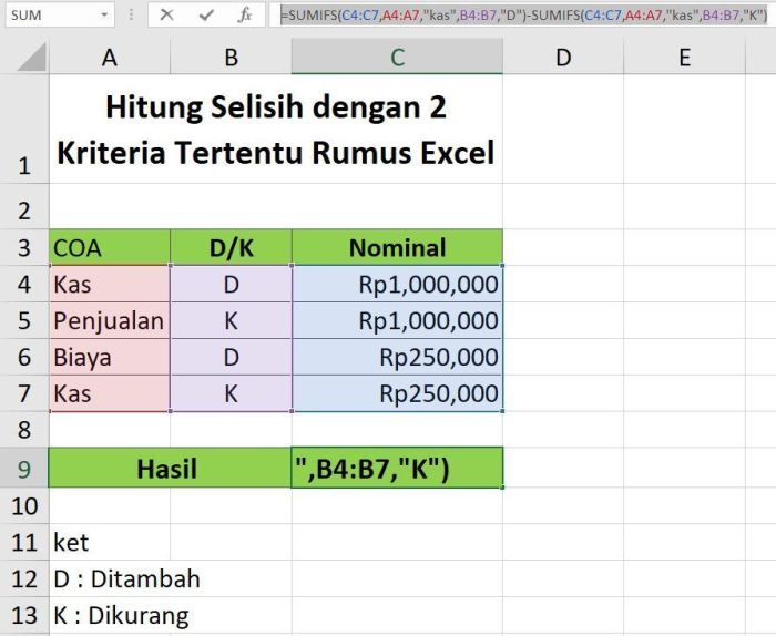 cara menghitung selisih perbandingan terbaru