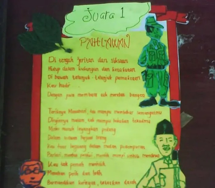 puisi bahasa inggris tentang pahlawan