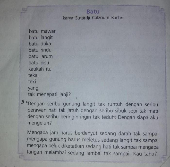 puisi pendek beserta maknanya terbaru