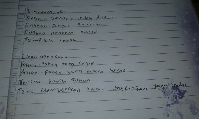 adiwiyata puisi lingkungan sekolah kata bukalapak kebersihan sansekerta kumpulan pendek hijau adalah dalam lingkunganku selalu