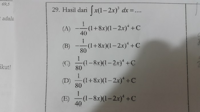 integral 5x pangkat 4 dx terbaru