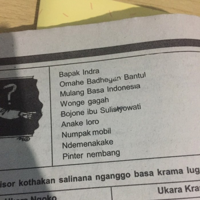 bahasa krama alus pulang