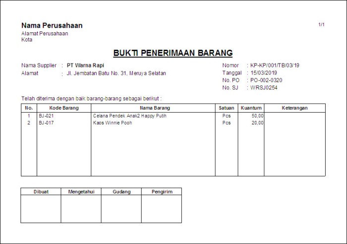 barang pengeluaran keluar bukti masuk nailed surat