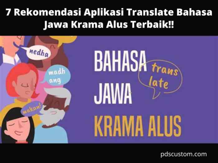 translate bahasa jawa alus