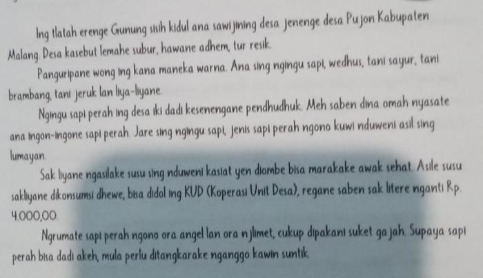 Wangsulana pitakon pitakon ing ngisor iki