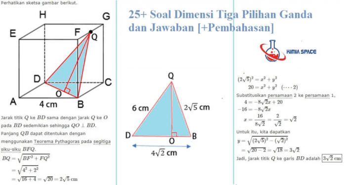 soal dimensi brainly pembahasan matematika