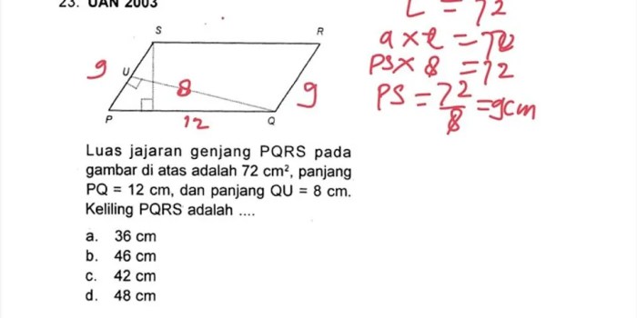 Perhatikan gambar berikut panjang qr adalah