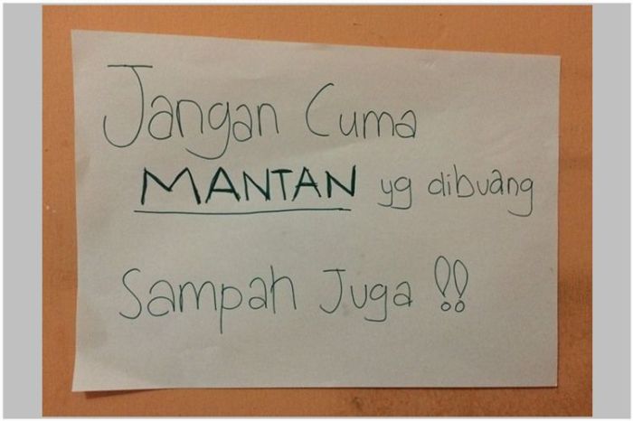 slogan buang sampah lucu