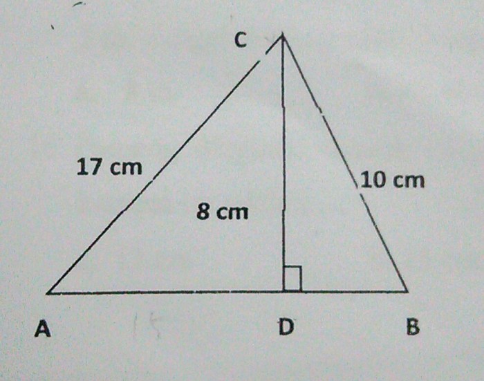 Tentukan panjang ac pada segitiga berikut