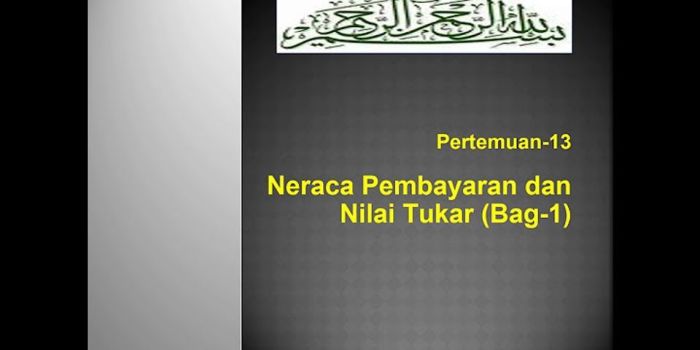 jelaskan pengelompokan neraca pembayaran terbaru