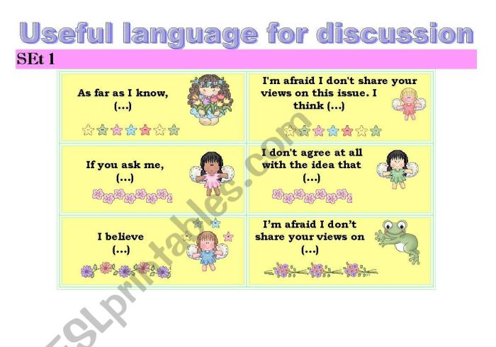 language features of discussion text