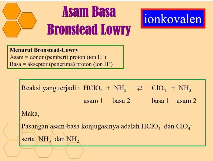 contoh asam basa bronsted lowry