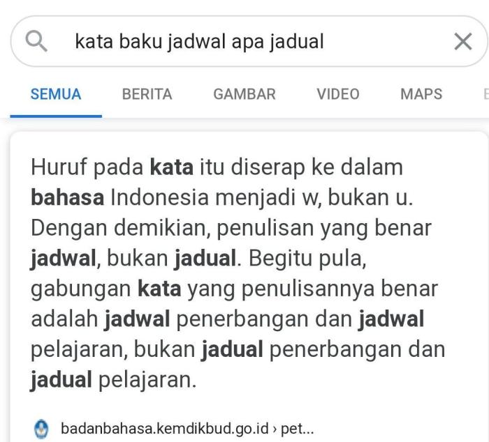 bentuk baku dari kata kualitas yaitu