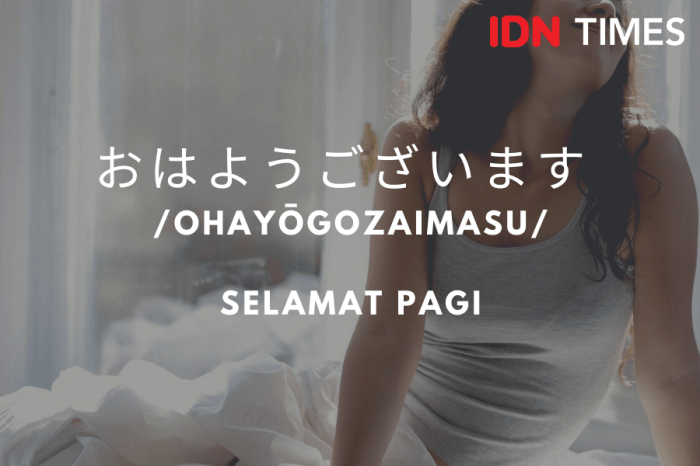 bahasa ucapan jepang salam selamat hati sampai pagi