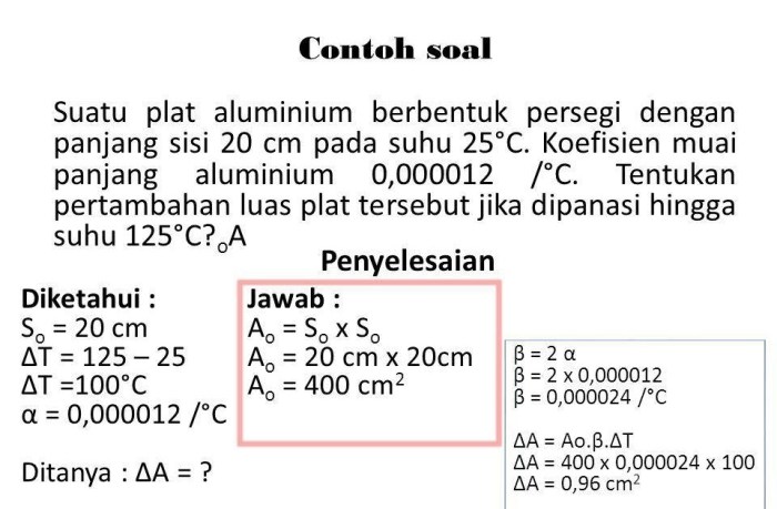 contoh soal pemuaian volume terbaru