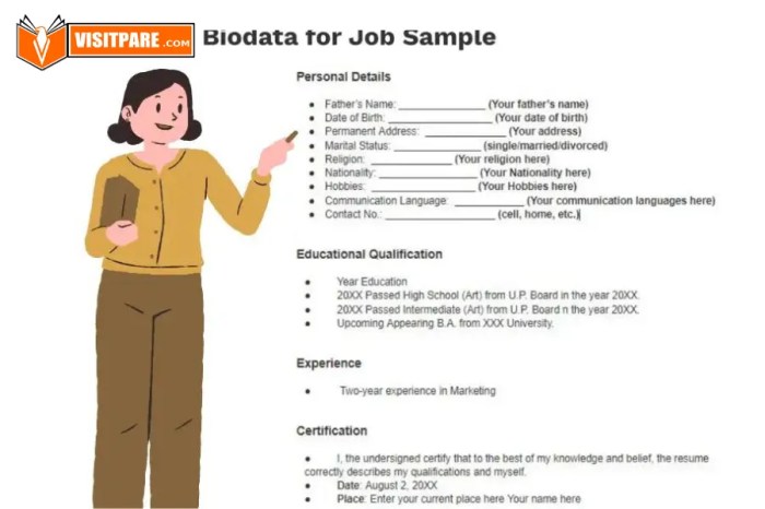 membuat biodata dalam bahasa inggris