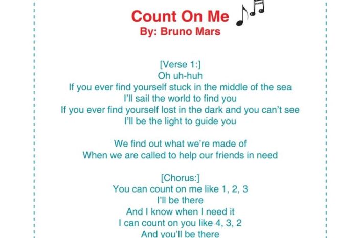 pesan moral lagu count on me