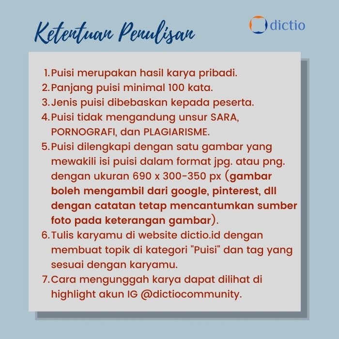 contoh lomba cipta puisi