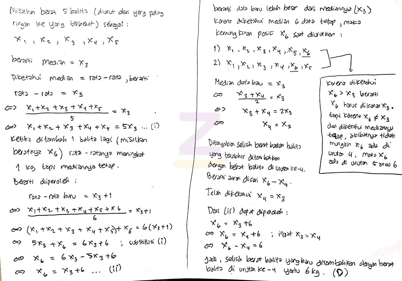 rata nilai badan berat menghitung siswa mencari kelas rumus menentukan sebuah soal pengukuran generasiku benar sebagai berikut