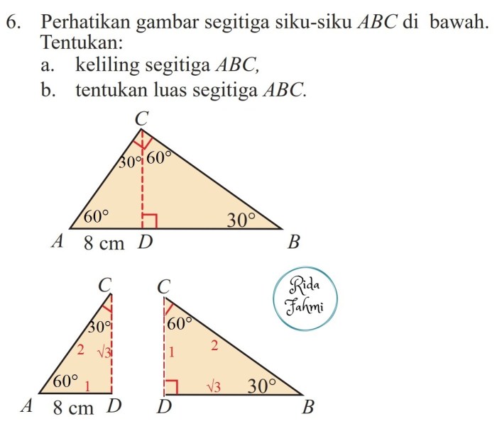 gambar segitiga siku siku abc terbaru