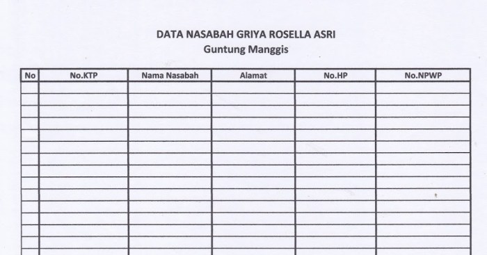 contoh agenda surat masuk terbaru