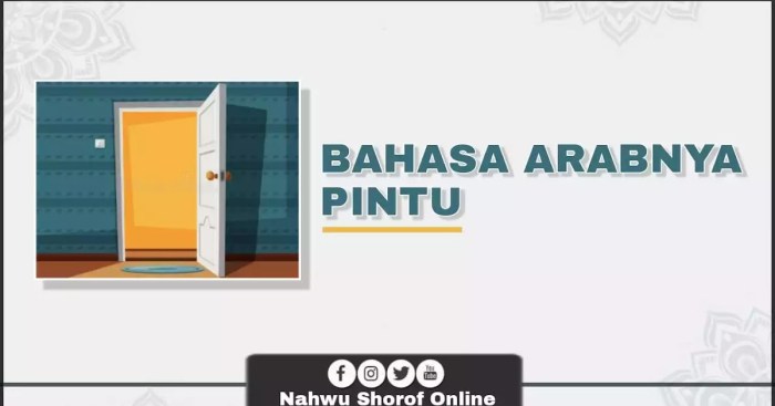 bahasa arabnya ini pintu