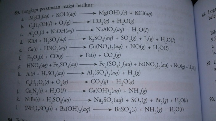 contoh soal persamaan reaksi kimia