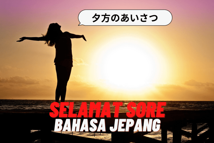 bahasa jepang selamat sore terbaru