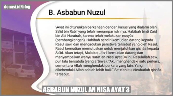 asbabun nuzul an nisa ayat 3 terbaru