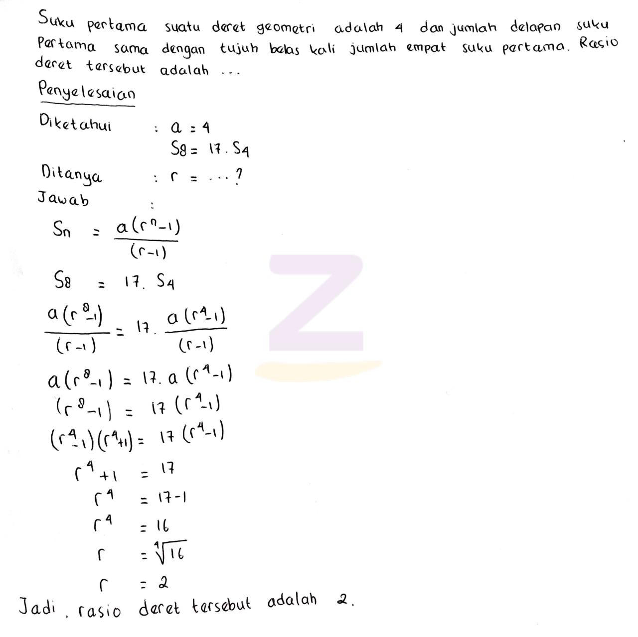 diketahui barisan geometri 3 6 12