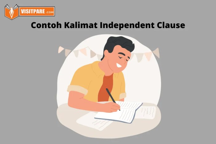 contoh kalimat independent clause