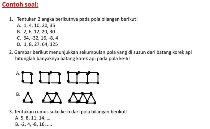 soal cerita pola bilangan