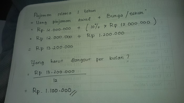 baba meminjam uang di bank a