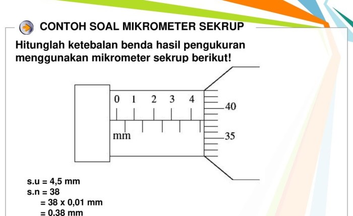 contoh soal pengukuran mistar