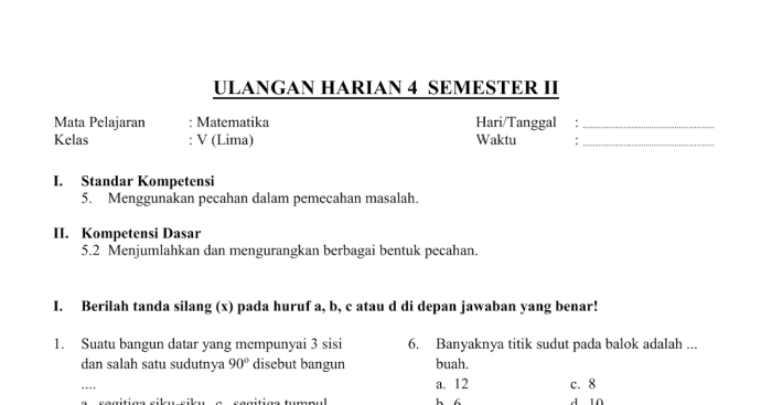 soal dan jawaban matematika kelas 8 terbaru