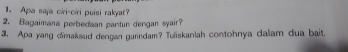 Contoh soal tentang puisi beserta jawabannya