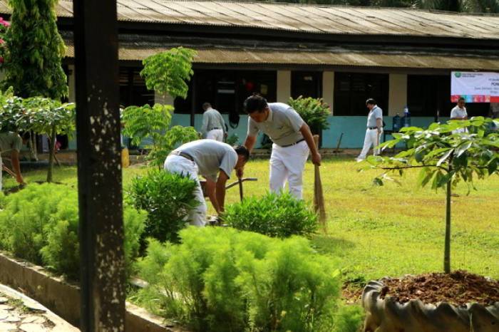 lingkungan kartun bersih kewajiban sehat hidup pembelajaran hakku belajar subtema