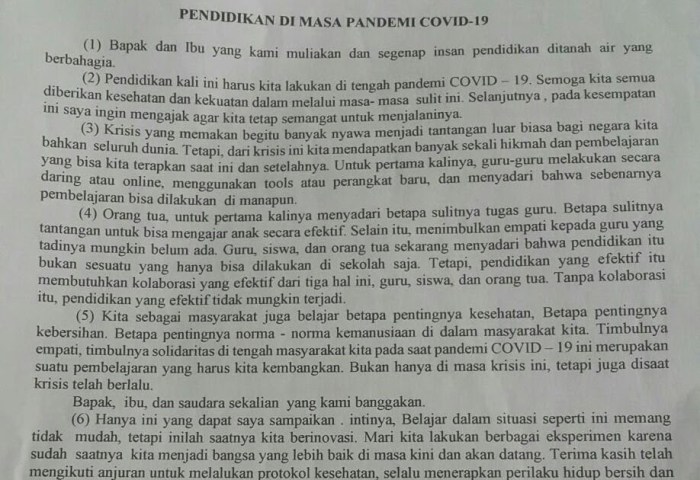 contoh pidato tentang covid 19 singkat terbaru