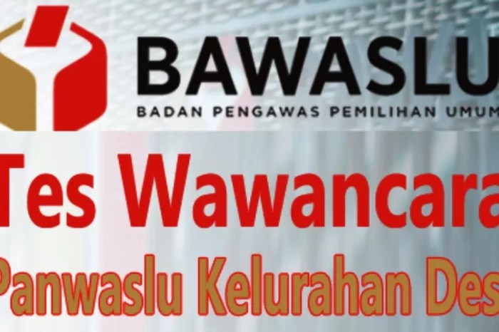 tes wawancara panwaslu desa terbaru