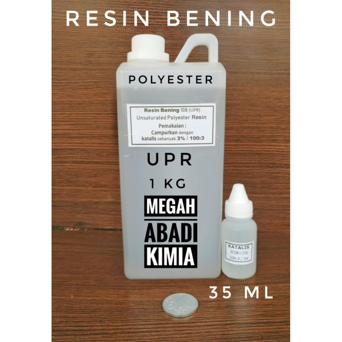 perbandingan resin dan katalis