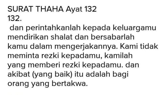 quran surat thaha ayat 132